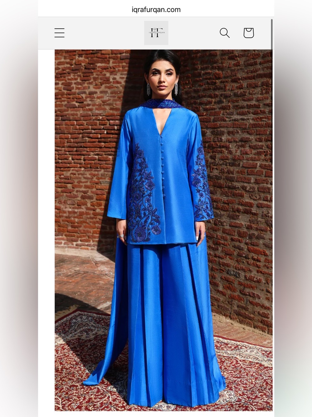 Iqra Furqan Sapphire 2-Piece Pakistani Formal NWT
